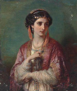 Jessica .1867
Thomas Francis Dicksee托马斯·弗朗西斯·迪克西是一位出生在伦敦，活跃于英国十九世纪的画家。