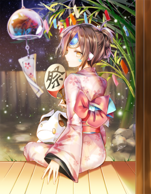 二次元 和服 女孩子 壁纸