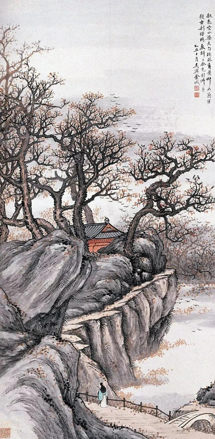 金北楼（1878-1926），即金城，近代赫赫有名的大画家，清末民初画坛之巨星，书画篆刻金石六艺无所不精。闻名遐尔的中国画学研究会和湖社画会的创办者。