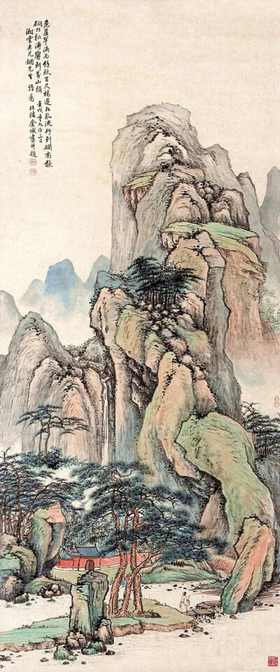 金北楼（1878-1926），即金城，近代赫赫有名的大画家，清末民初画坛之巨星，书画篆刻金石六艺无所不精。闻名遐尔的中国画学研究会和湖社画会的创办者。