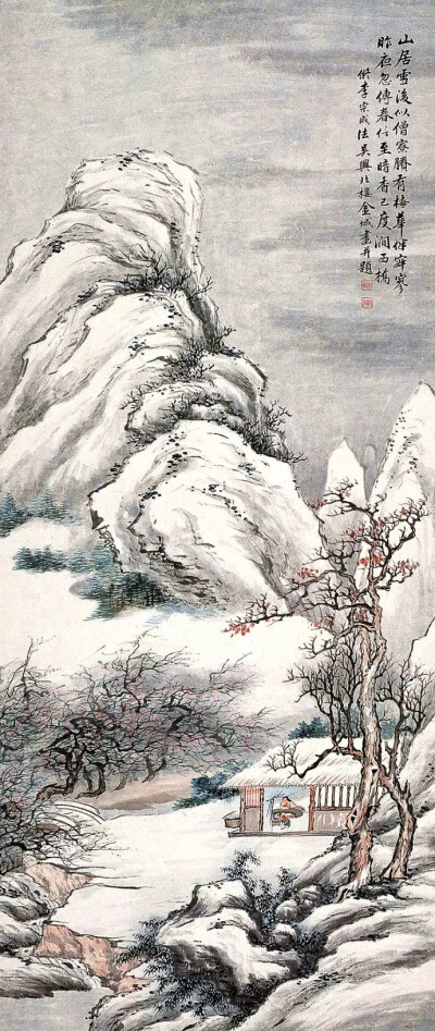 金北楼（1878-1926），即金城，近代赫赫有名的大画家，清末民初画坛之巨星，书画篆刻金石六艺无所不精。闻名遐尔的中国画学研究会和湖社画会的创办者。