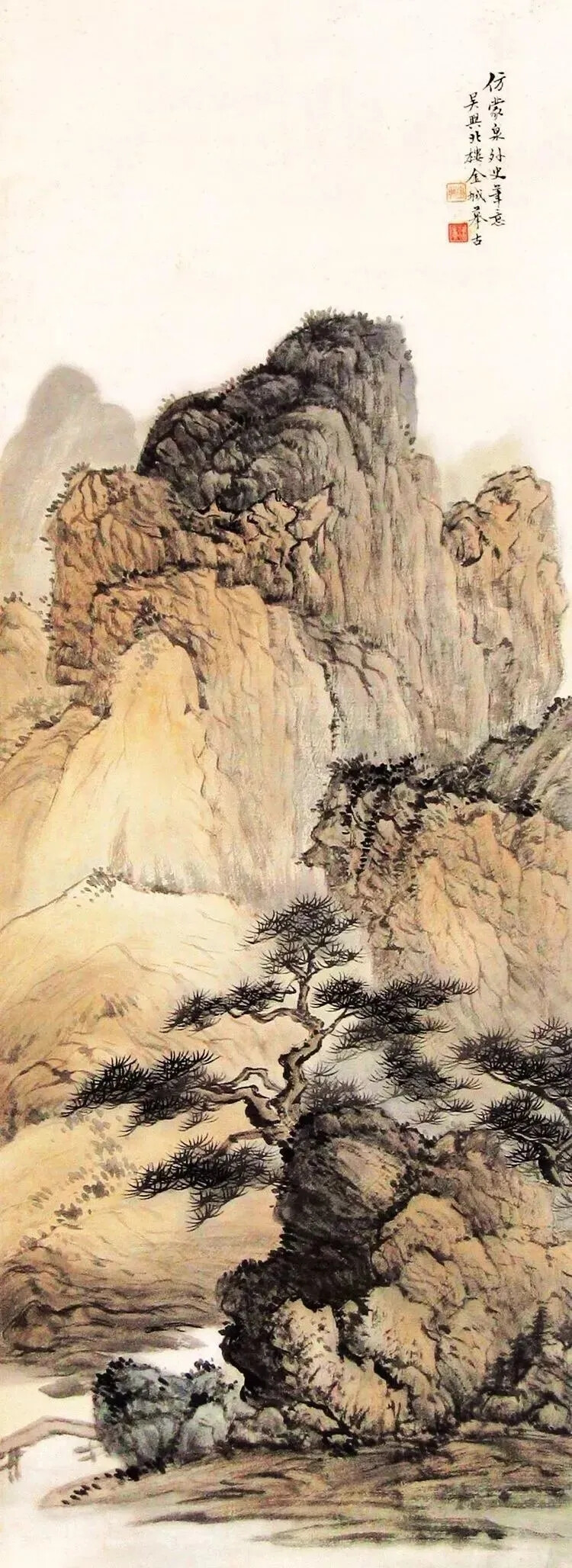 金北楼（1878-1926），即金城，近代赫赫有名的大画家，清末民初画坛之巨星，书画篆刻金石六艺无所不精。闻名遐尔的中国画学研究会和湖社画会的创办者。