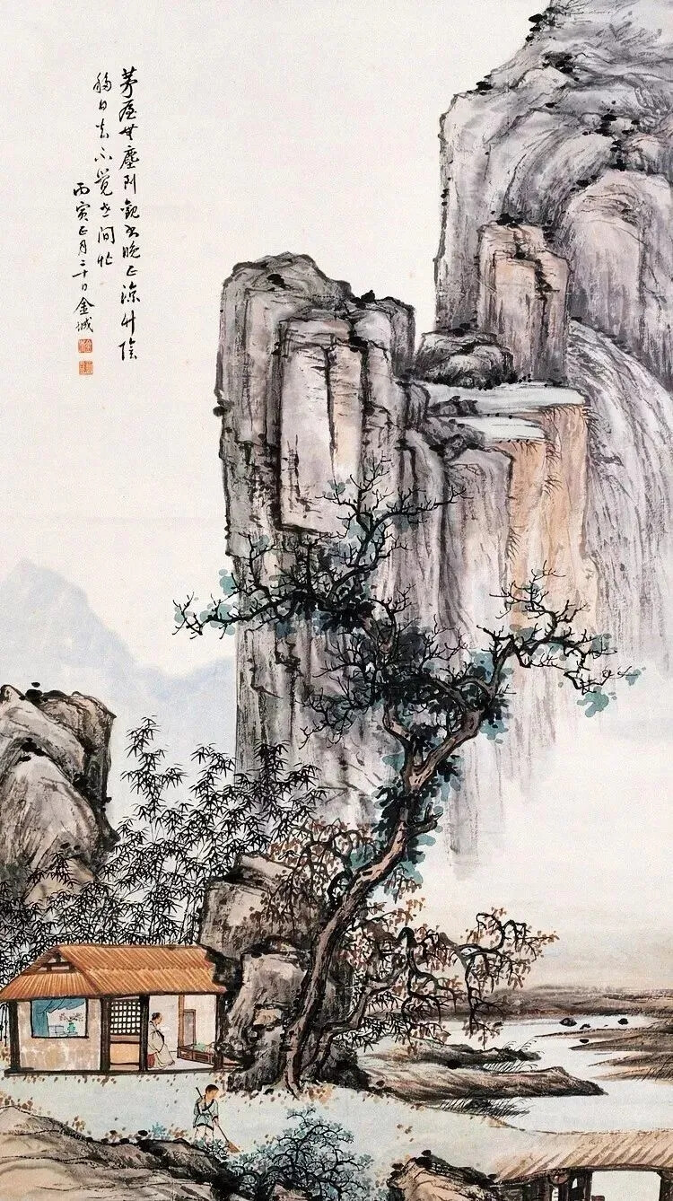 金北楼（1878-1926），即金城，近代赫赫有名的大画家，清末民初画坛之巨星，书画篆刻金石六艺无所不精。闻名遐尔的中国画学研究会和湖社画会的创办者。