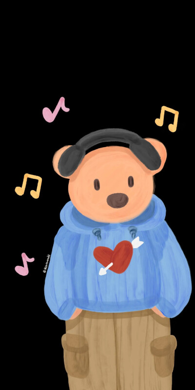 小熊壁纸 黑色