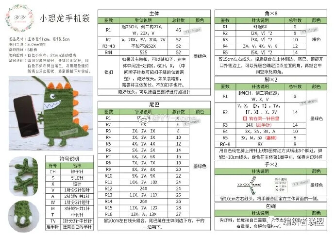 钩针包包图解