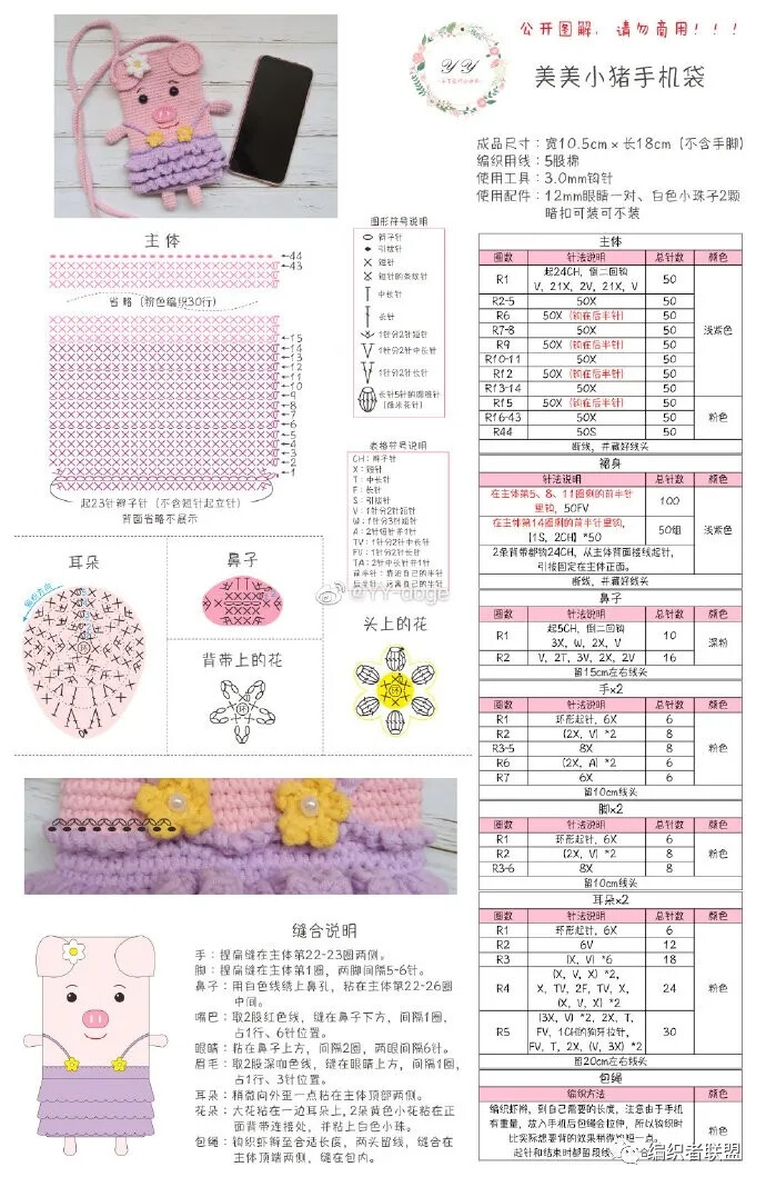 钩针包包图解