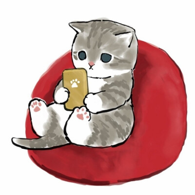 电子时代的猫咪，是否有你的影子？…可爱的喵星人插画 ~ 日本画师ぢゅの作品