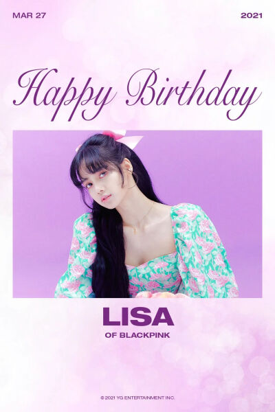 LISA 2020.03.27
Happy birthday to lalisa❤✨
生日快乐 我的女孩