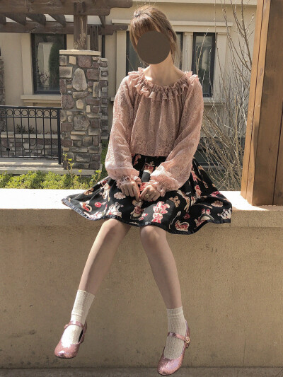 透明感 灯笼袖 蕾丝网纱 内搭 4