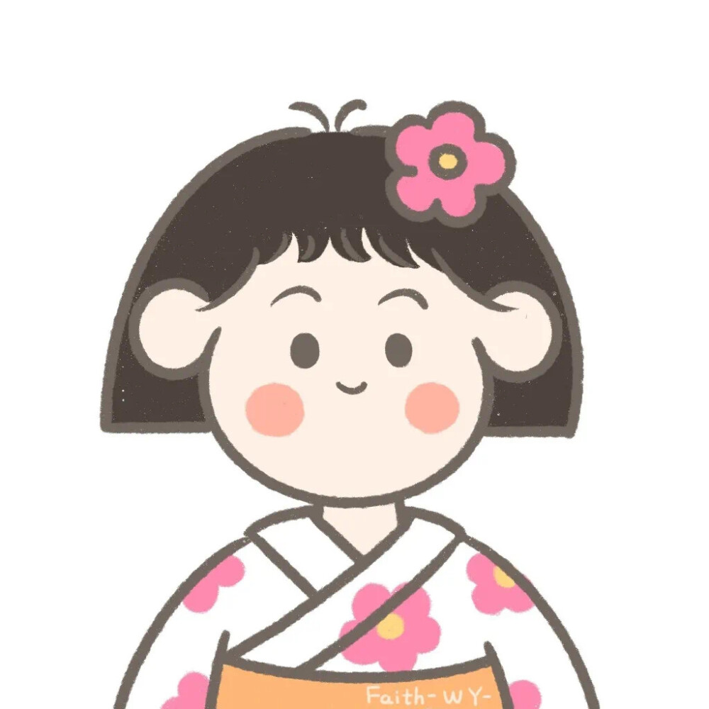 团头闺蜜头像樱桃小丸子和服卡通可爱