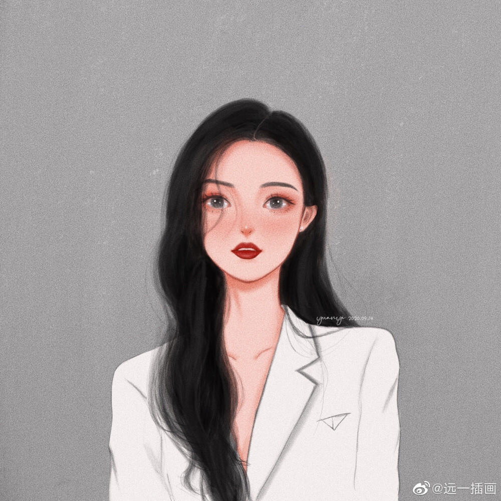 手绘远一插画