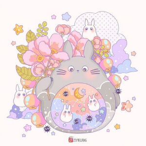 动漫萌画 插画 By_Yueliang