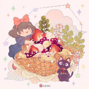 动漫萌画 插画 By_Yueliang