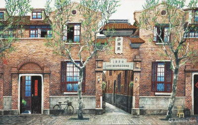 李守白-工笔重彩《春映步高里》2009年