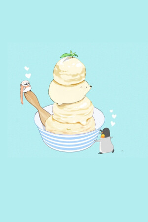 动物 美食 萌插画 チャイ