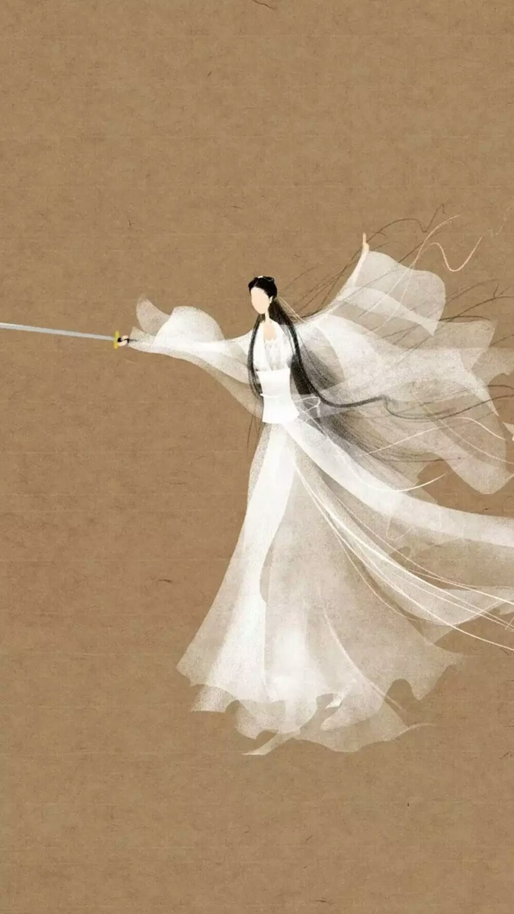 系列2·小龙女一般的人儿(2)-1 74白衣墨发 衣带飘逸 舞剑 丛林过