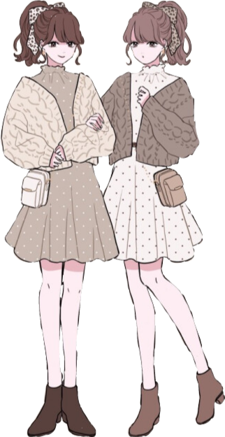 免抠素材 手帐 贴图 闺蜜 两人 可爱 清新