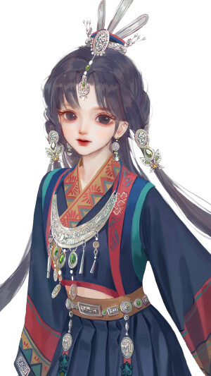 苗家姑娘

画师：一青山似茧一