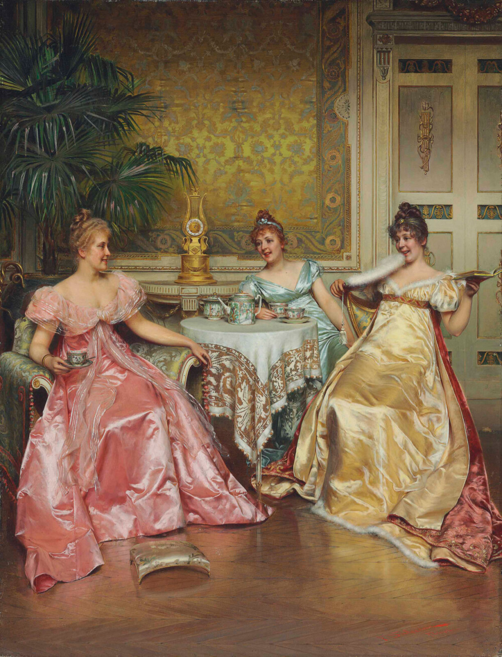 Charles-Joseph-Frédéric Soulacroix (French,1825-1879)
Afternoon Tea for Three