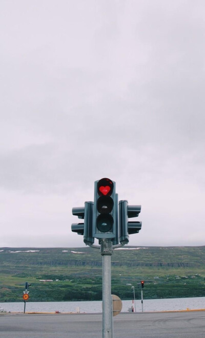 冰岛心形红绿灯