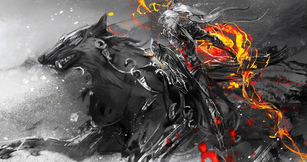 插画壁纸。 古风