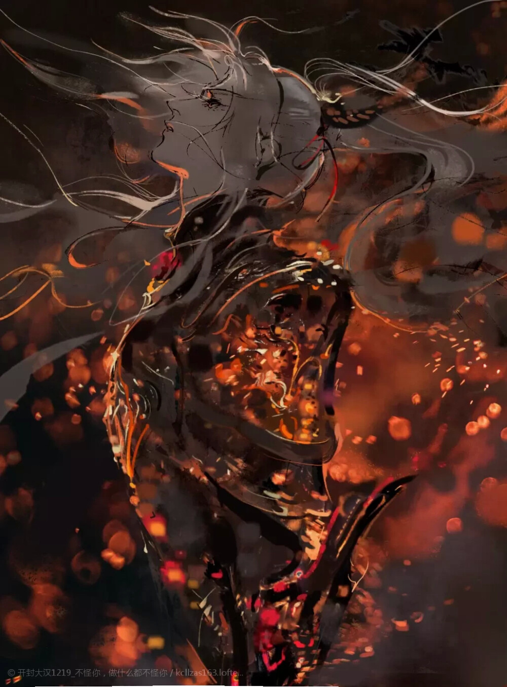 插画壁纸。 古风