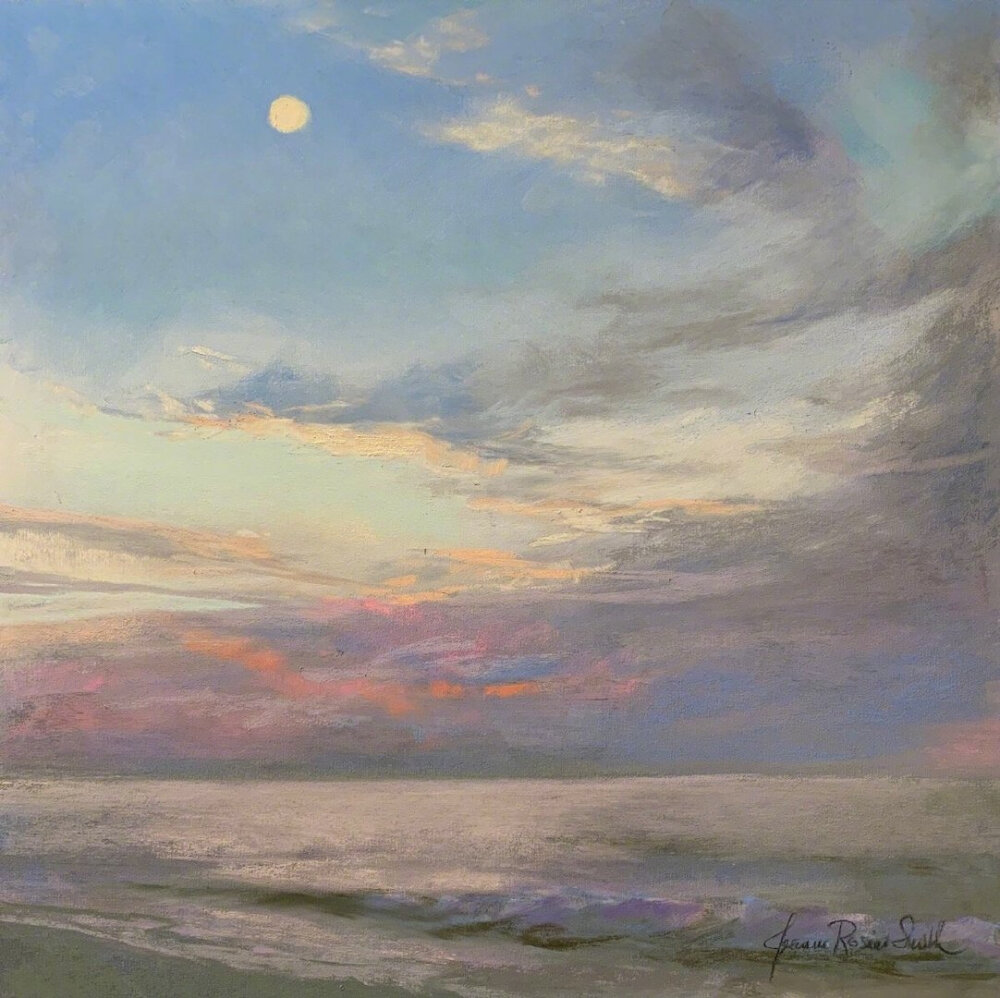  Jeanne Rosier Smith ​​​​​​​​夕阳 海岸 海浪