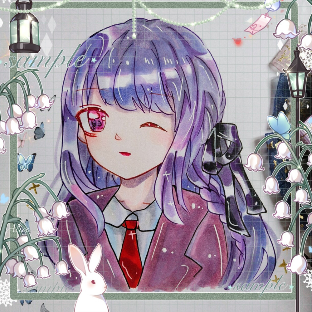 弹丸论破 雾切响子 手绘 马克笔