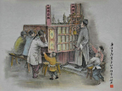 王永潮老北京风情画作品