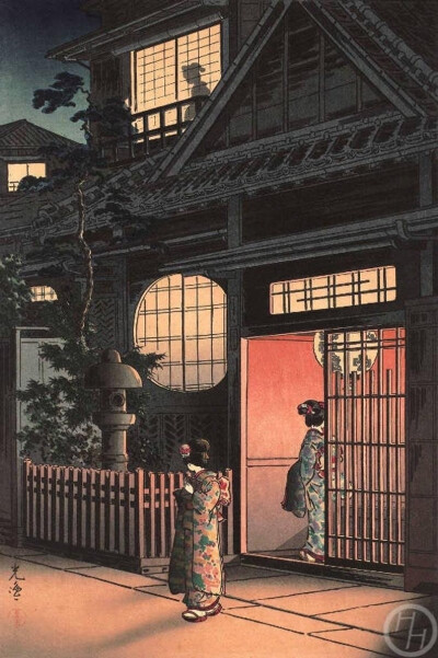 浮世绘的夜晚 Tsuchiya Koitsu