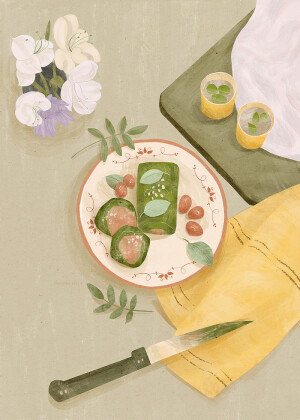生活 场景 美食 插画 By_卡克妮娜chacnina