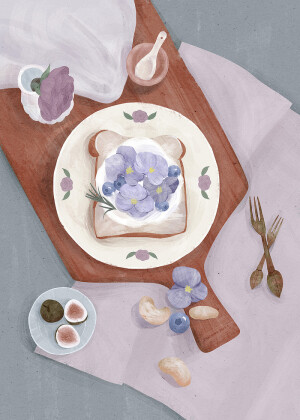 生活 场景 美食 插画 By_卡克妮娜chacnina