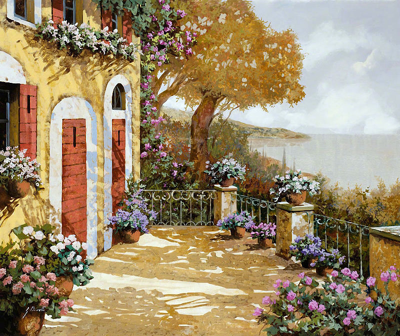 画中的花季意大利。作者：Guido Borelli ​​​