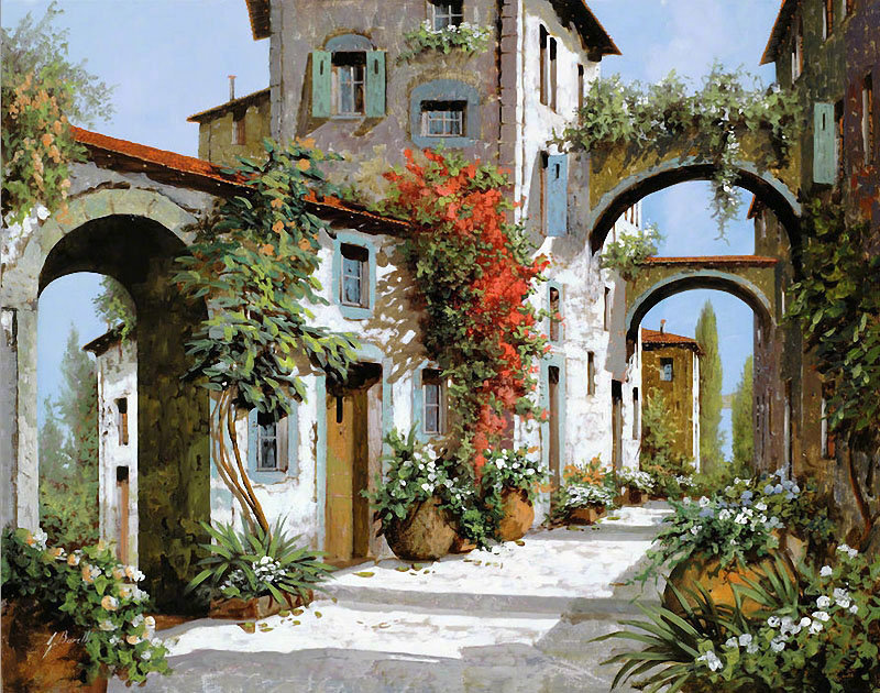 画中的花季意大利。作者：Guido Borelli ​​​