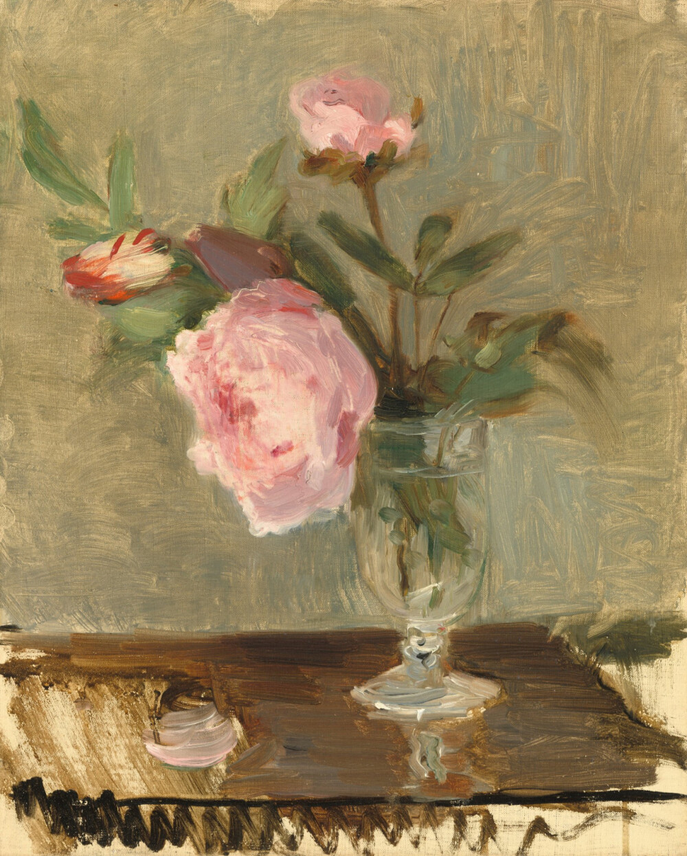 贝特·莫里索（Berthe Morisot），“牡丹”，1869年，布面油画