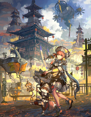 黄昏二眠ル街  绘师：nocras（p id=8103614） 本作品id=89155697