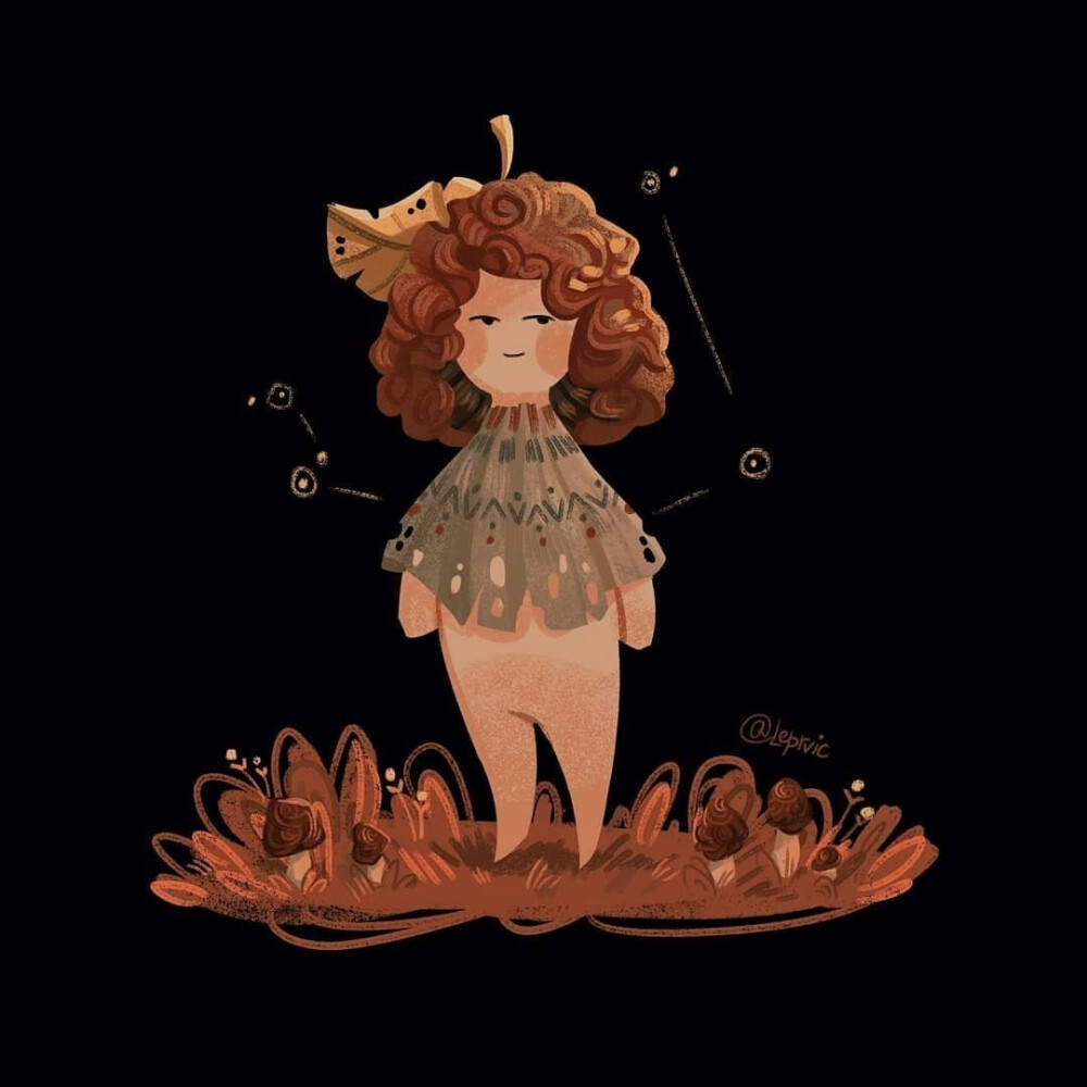 画师：Leprvic SV
★蘑菇拟人★插画