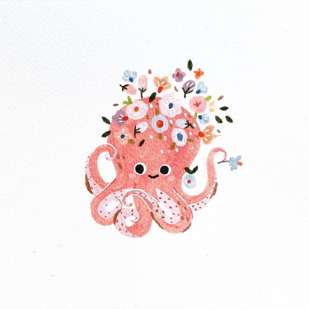 花儿与海洋生物
by：calliandco ​​​