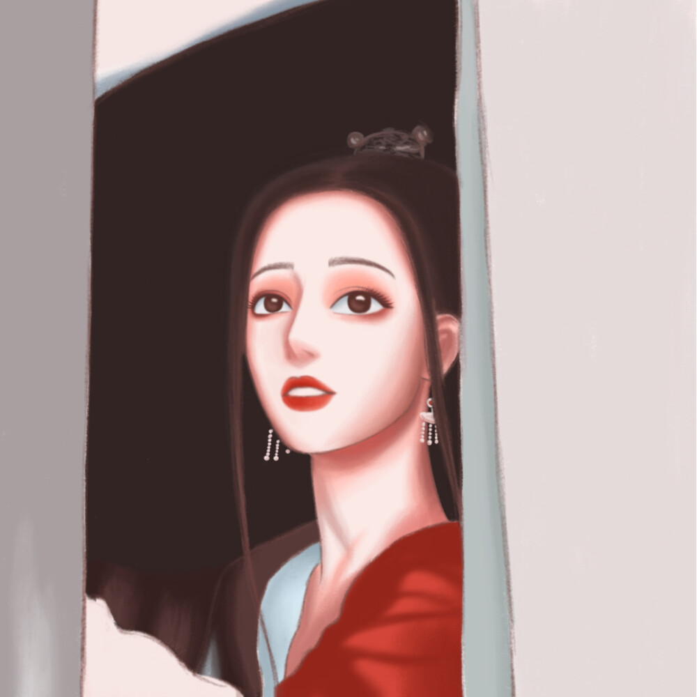 唯美古风 长歌头像 手绘画师 @玖湾月 #手绘头像##迪丽热巴李长歌