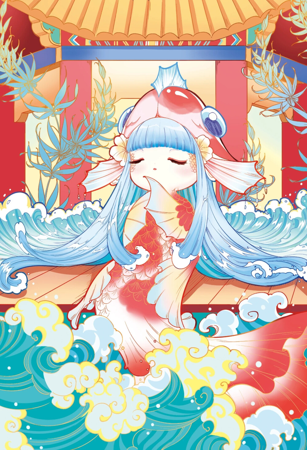 源自网络侵权删古风图插画飞乐鸟