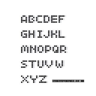拼豆图纸 | 字母数字