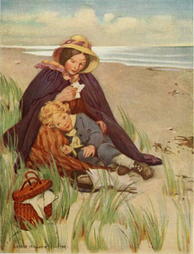 百年前的母子温情。作者：上世纪美国插画家Jessie Willcox Smith ​​​​