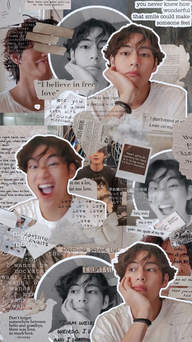 BTS复古拼接壁纸♡