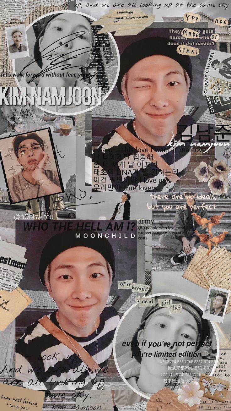 BTS复古拼接壁纸♡