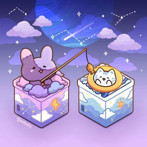 可爱的配色，萌萌的插画 ~ 画师 leendoodles 作品 ​