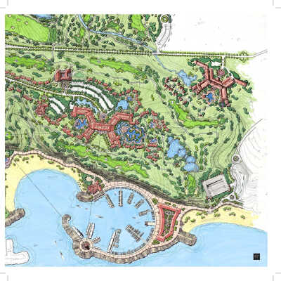 滨水景观平面图