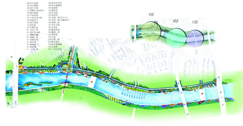 滨水景观平面图