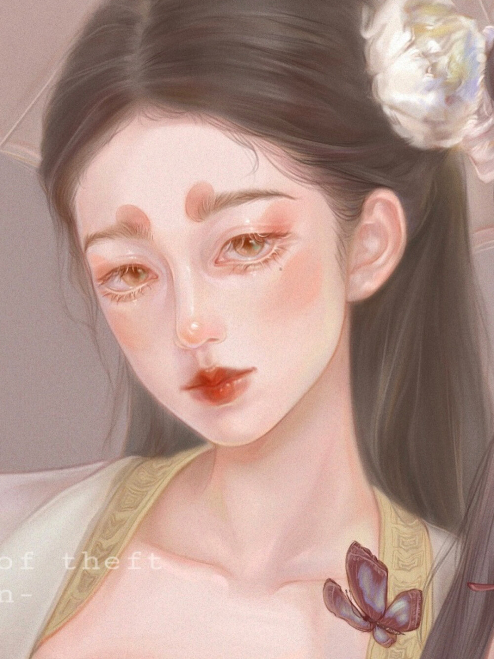 古风少女·油纸伞与蝶
画师：Yihuan面面