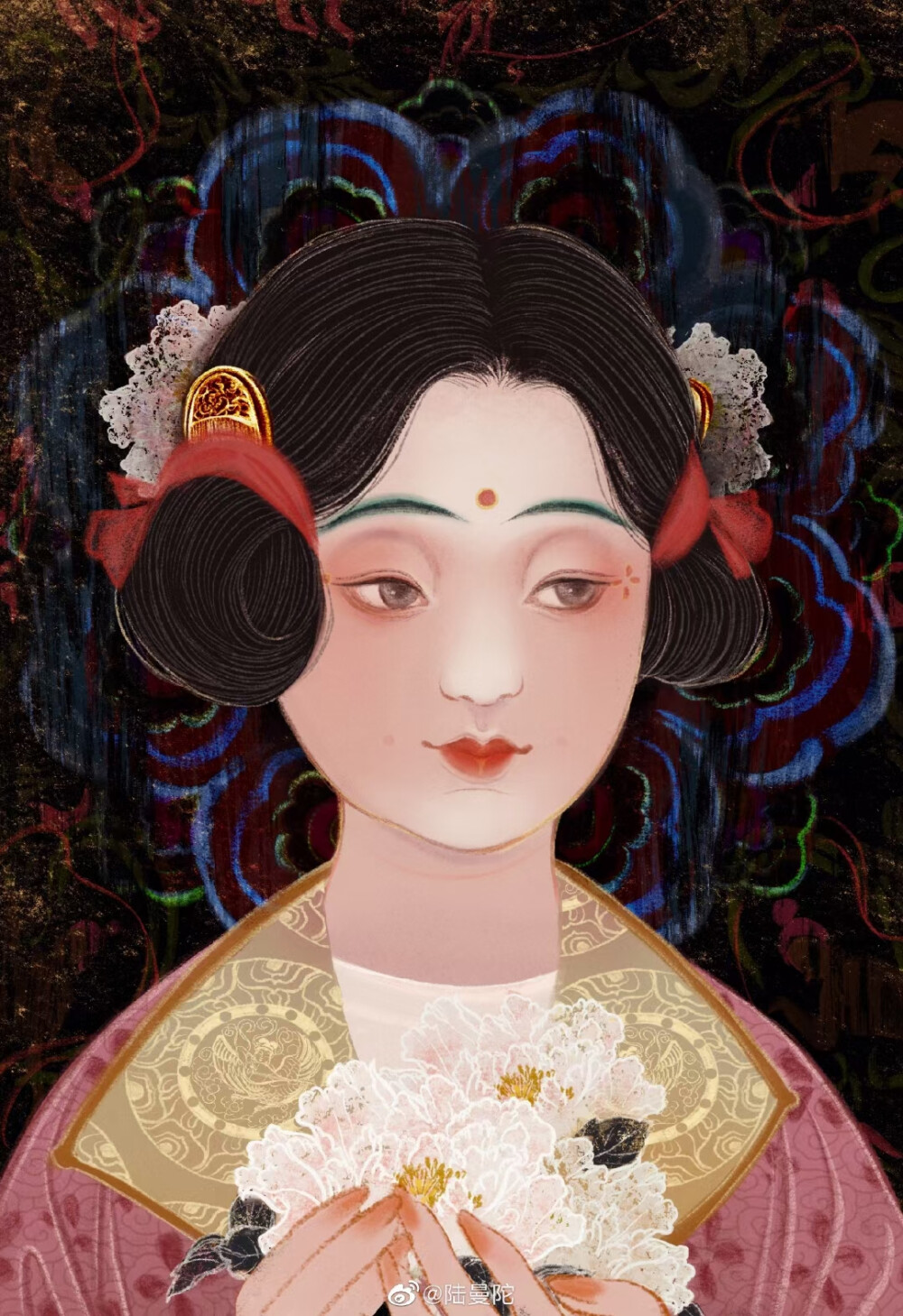 唐代美人插画