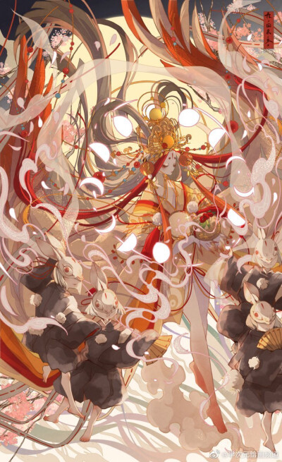 画师：七原，插画作品，简直太美了
风月都好看，人间也浪漫